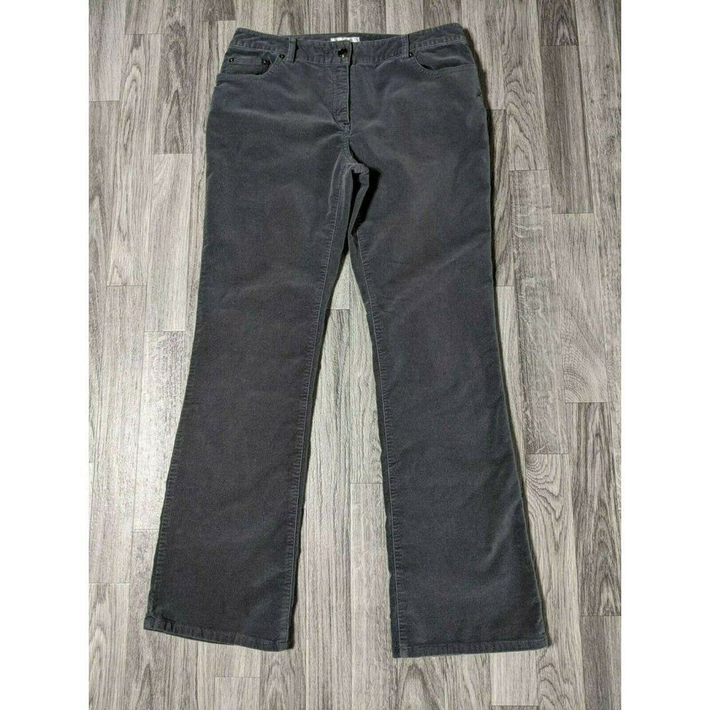 Isaac Mizrahi Womens Size 6 Grey‎ Velour Pants